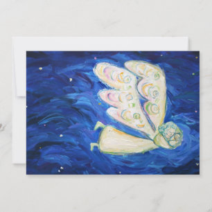 Convites Personalizados de Arte do Anjo do Baby Gu