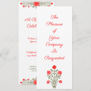 Convites Personalizados de Arte Floral Elegante Do