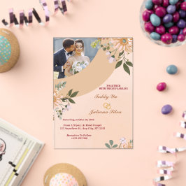 Convites personalizados de casamento em acrílico d
