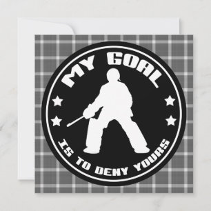 Convites Personalizados de Citação de Goalie de Hó