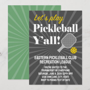 Convites Personalizados de Pickleball Torneio Equi
