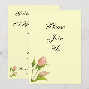 Convites Personalizados de Rosebud Rosa