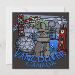 Convites Personalizados de Vancouver RSVP de Vanco