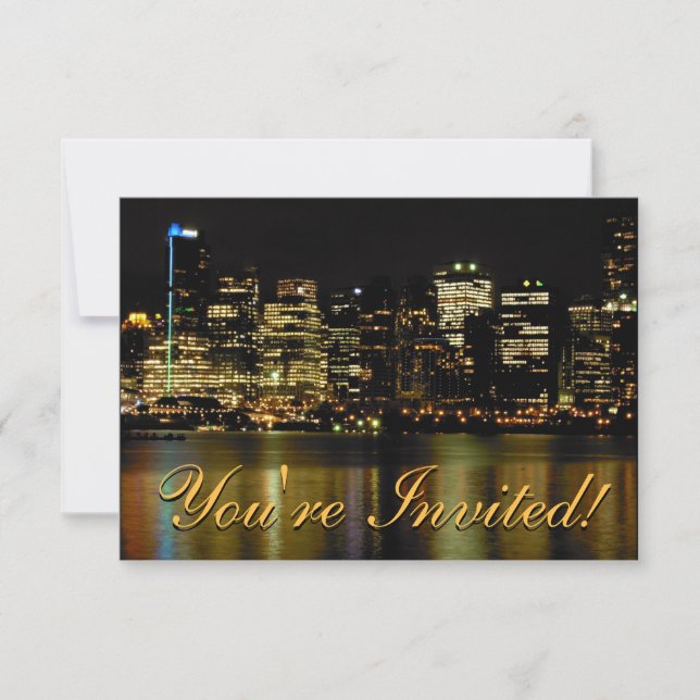 Convites Personalizados de Vancouver RSVP de Vanco (Frente)