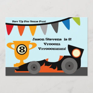 Convites personalizados do aniversário do carro de