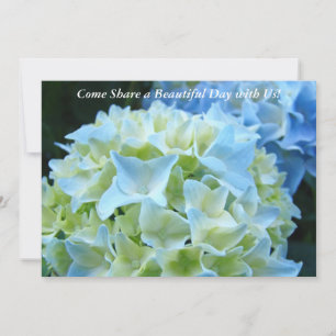 Convites personalizados Flores de Hortênsia Azul J