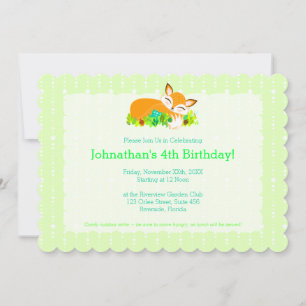 Convites Personalizados Lil Foxie Cub - Bebê Rapos