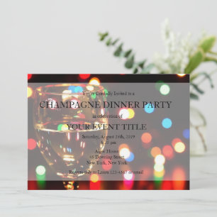 Convites Personalizados Luzes Bokeh Jantar com Cha