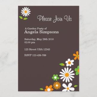 Convites Personalizados*Marrom para Flores