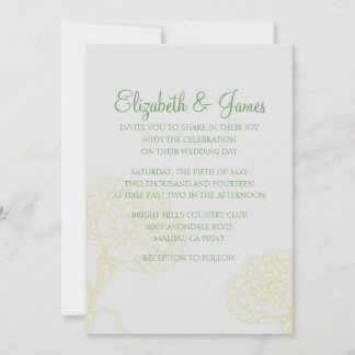 Convites personalizados para Casamento Amarelo e V