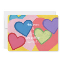 Convites personalizados para Casamento de Corações