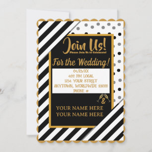 Convites personalizados para Casamento de Stripe d