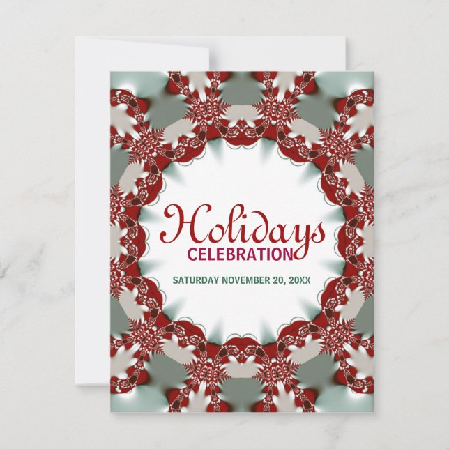 Convites personalizados para celebrações de feriad (Frente)