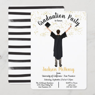 Convites personalizados para graduação em homens d