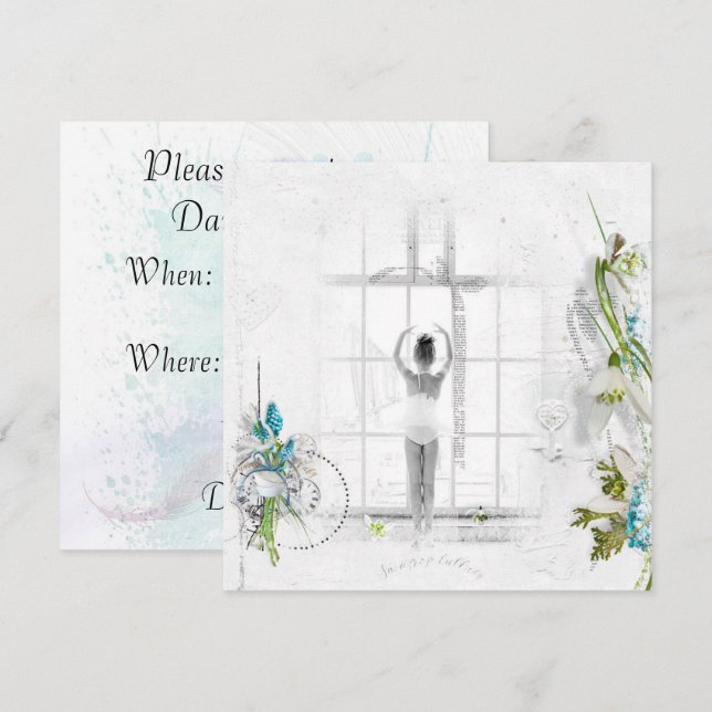 Convites personalizados para o considerando da dan (Frente/Verso)