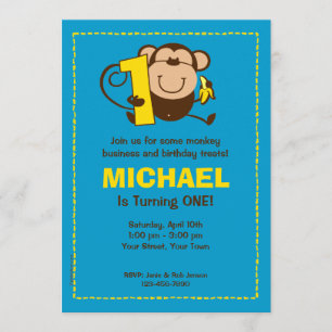 Convites personalizados para o primeiro aniversari