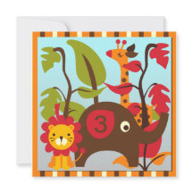 Convites Personalizados para Safari Animal Selvage