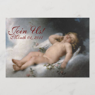 Convites personalizáveis de anjo para dormir