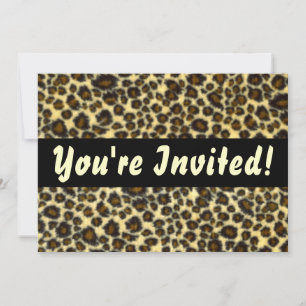 Convites Personalizáveis Estampa Leopardo