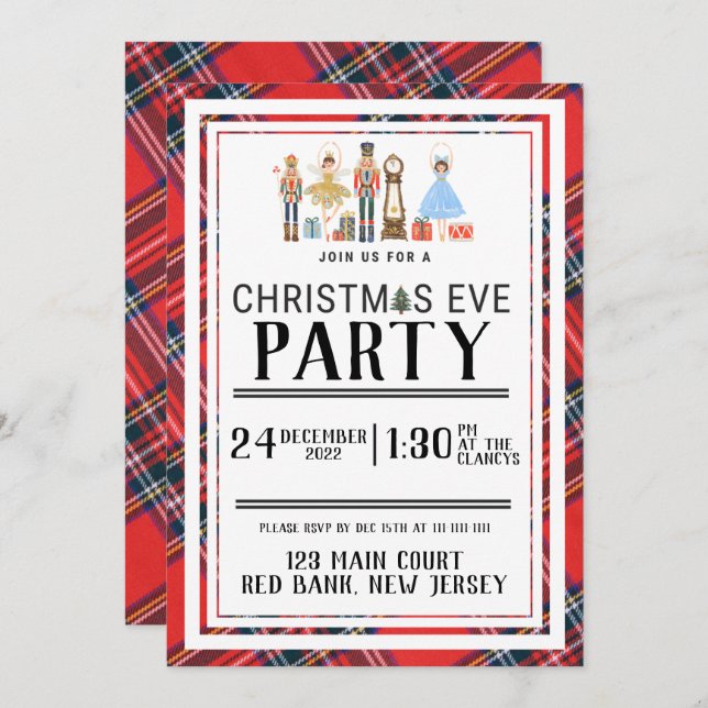 Convites personalizáveis para o quebra-cabeça nata (Frente/Verso)