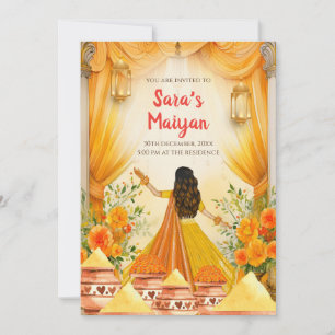 convites Pithi Maiyan, convite Haldi