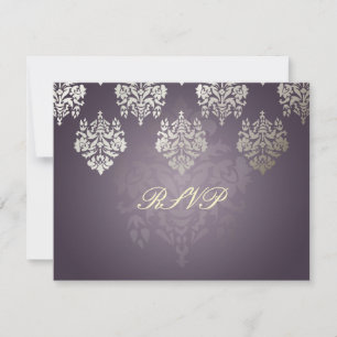 Convites PixDezine Damask6 RSVP exigem 5x7