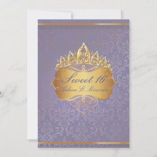 Convites PixDezines Sweet 16/Vintage Rossi Damask
