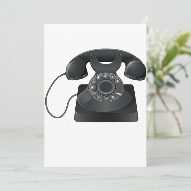 Convites Por Telefone Preto Antigo (Criador carregado)