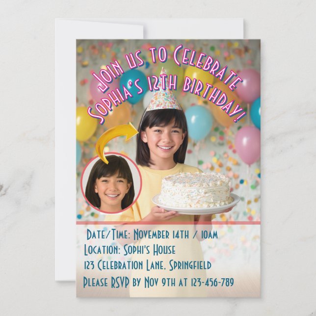 Convites que o contenham ou a um ente querido (Frente)