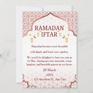 Convites Ramadan Mubarak – Iftar Familiar Elegante