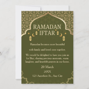 Convites Ramadan Mubarak – Iftar Familiar Elegante