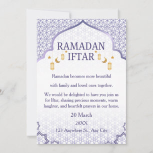 Convites Ramadan Mubarak – Iftar Familiar Elegante