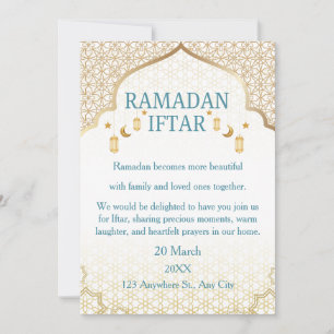 Convites Ramadan Mubarak – Iftar Familiar Elegante