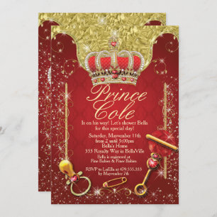 Convites reais do chá do príncipe bebé