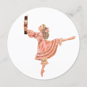 Convites redondos do feriado do Nutcracker