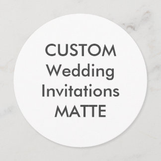 Convites redondos para casamento de 5,25" MATTE 12