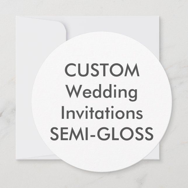 Convites redondos para casamento SEMI-GLOSS 110 lb (Frente)