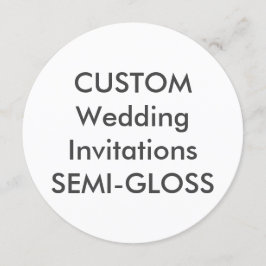 Convites redondos para casamento SEMI-GLOSS 110 lb