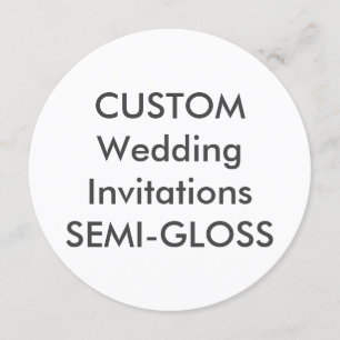 Convites redondos para casamento SEMI-GLOSS 110 lb