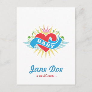 Convites retros do chá de fraldas do tatuagem