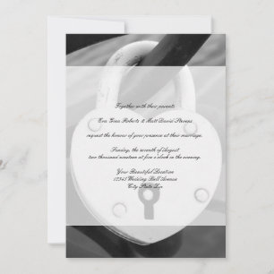 Convites românticos do casamento da foto do
