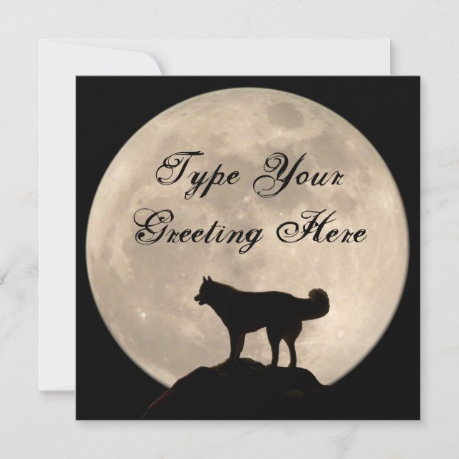 Convites roncos cartão personalizado do rouco/lobo (Frente)