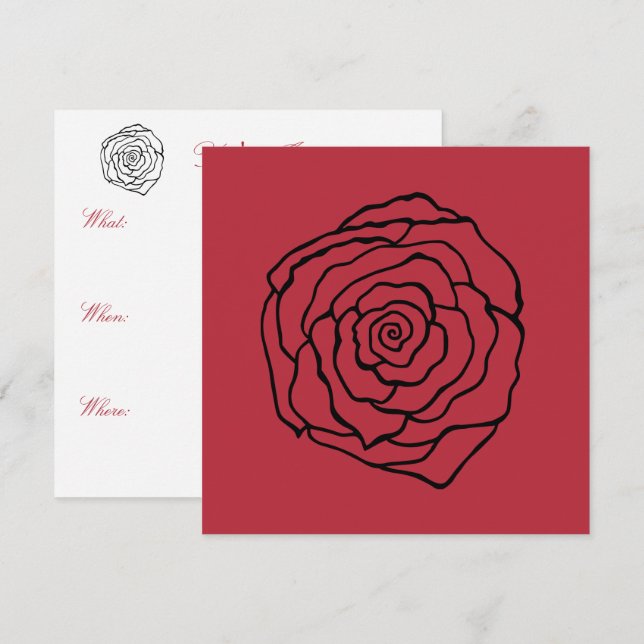 Convites Rosa (Frente/Verso)