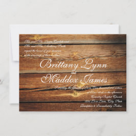 Convites Rustic Country Barn Wood Wedings