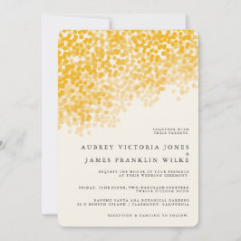 Convites rústicos claros dourados do casamento do