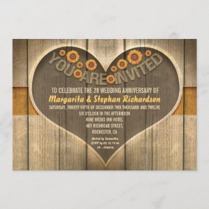 convites rústicos de aniversário de casamento