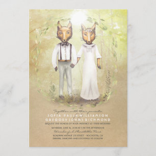 Convites rústicos do casamento da floresta do amor