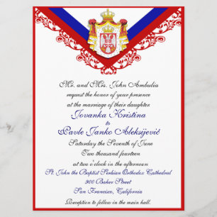 Convites sérvios feitos sob encomenda do casament