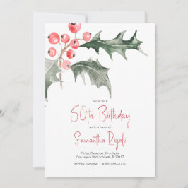 Convites Simples de 50º Aniversário do inverno