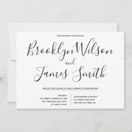 Convites Simples de Casamento de Script